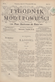 Tygodnik Mód i Powieści : pismo illustrowane dla kobiet. R.40, № 38 (17 września 1898)