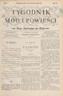 Tygodnik Mód i Powieści : pismo illustrowane dla kobiet. R.40, № 39 (24 września 1898)