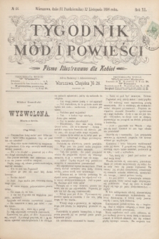 Tygodnik Mód i Powieści : pismo illustrowane dla kobiet. R.40, № 46 (12 listopada 1898)