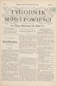 Tygodnik Mód i Powieści : pismo illustrowane dla kobiet. R.40, № 47 (19 listopada 1898)