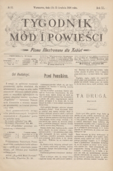 Tygodnik Mód i Powieści : pismo illustrowane dla kobiet. R.40, № 53 (31 grudnia 1898)
