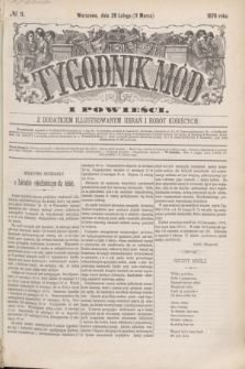 Tygodnik Mód i Powieści : z dodatkiem illustrowanym ubrań i robót kobiecych. 1876, № 11 (11 marca)