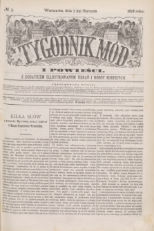 Tygodnik Mód i Powieści : z dodatkiem illustrowanym ubrań i robót kobiecych. 1878, № 3 (19 stycznia) + dod.