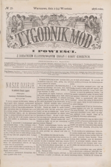 Tygodnik Mód i Powieści : z dodatkiem illustrowanym ubrań i robót kobiecych. 1878, № 37 (14 września)