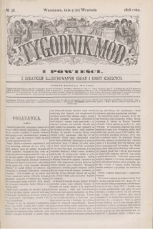 Tygodnik Mód i Powieści : z dodatkiem illustrowanym ubrań i robót kobiecych. 1878, № 38 (21 września) + dod.