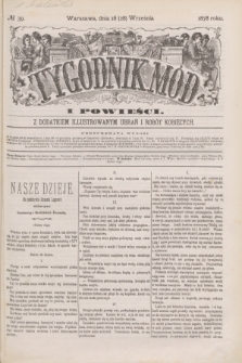Tygodnik Mód i Powieści : z dodatkiem illustrowanym ubrań i robót kobiecych. 1878, № 39 (28 września)
