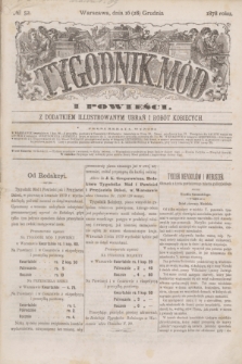 Tygodnik Mód i Powieści : z dodatkiem illustrowanym ubrań i robót kobiecych. 1878, № 52 (28 grudnia) + dod.