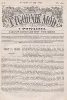 Tygodnik Mód i Powieści : z dodatkiem illustrowanym ubrań i robót kobiecych. 1879, № 7 (15 lutego) + dod. + wkładka