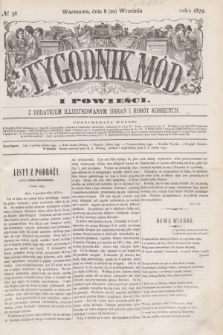 Tygodnik Mód i Powieści : z dodatkiem illustrowanym ubrań i robót kobiecych. 1879, № 38 (20 września) + dod.