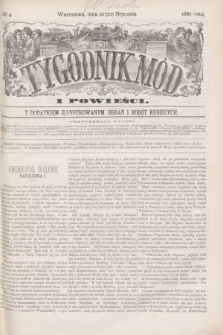 Tygodnik Mód i Powieści : z dodatkiem illustrowanym ubrań i robót kobiecych. 1881, № 4 (22 stycznia) + dod.