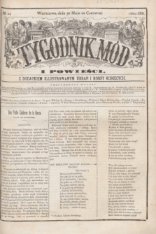Tygodnik Mód i Powieści : z dodatkiem illustrowanym ubrań i robót kobiecych. 1881, № 24 (11 czerwca) + dod.