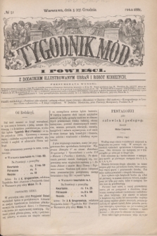 Tygodnik Mód i Powieści : z dodatkiem illustrowanym ubrań i robót kobiecych. 1881, № 51 (17 grudnia) + dod. + wkładka