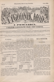 Tygodnik Mód i Powieści : z dodatkiem illustrowanym ubrań i robót kobiecych. 1881, № 52 (24 grudnia) + dod.