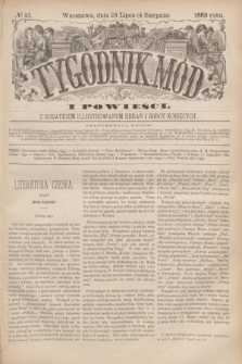 Tygodnik Mód i Powieści : z dodatkiem illustrowanym ubrań i robót kobiecych. 1883, № 31 (4 sierpnia) + dod.