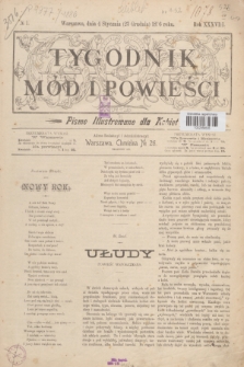 Tygodnik Mód i Powieści : pismo illustrowane dla kobiet. R.38, № 1 (4 stycznia 1896)