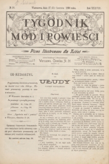 Tygodnik Mód i Powieści : pismo illustrowane dla kobiet. R.38, № 26 (27 czerwca 1896)