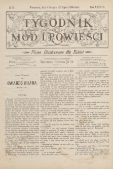 Tygodnik Mód i Powieści : pismo illustrowane dla kobiet. R.38, № 32 (8 sierpnia 1896)