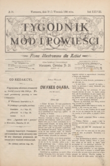Tygodnik Mód i Powieści : pismo illustrowane dla kobiet. R.38, № 38 (19 września 1896)