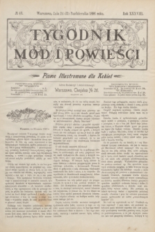 Tygodnik Mód i Powieści : pismo illustrowane dla kobiet. R.38, № 43 (24 października 1896)