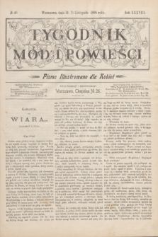 Tygodnik Mód i Powieści : pismo illustrowane dla kobiet. R.38, № 46 (14 listopada 1896)