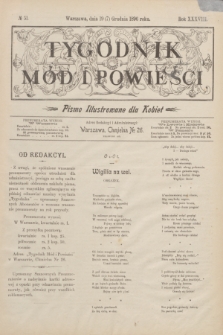 Tygodnik Mód i Powieści : pismo illustrowane dla kobiet. R.38, № 51 (19 grudnia 1896)