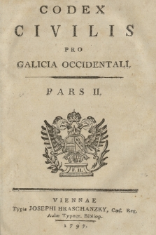Codex Civilis Pro Galicia Occidentali. P. 2