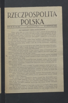 Rzeczpospolita Polska. R.3, nr 19 (20 listopada 1943) = nr 70