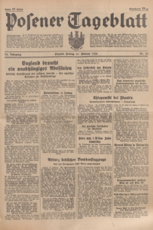 Posener Tageblatt. Jg.75, Nr. 43 (21 Februar 1936) + dod.