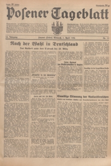 Posener Tageblatt. Jg.75, Nr. 77 (1 April 1936) + dod.