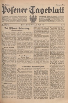 Posener Tageblatt. Jg.75, Nr. 92 (21 April 1936) + dod.