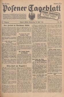 Posener Tageblatt. Jg.75, Nr. 100 (30 April 1936) + dod.