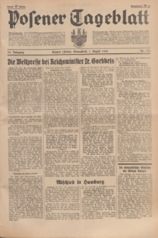Posener Tageblatt. Jg.75, Nr. 176 (1 August 1936) + dod.