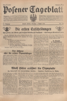 Posener Tageblatt. Jg.75, Nr. 178 (4 August 1936) + dod.