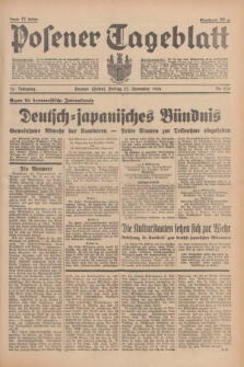 Posener Tageblatt. Jg.75, Nr. 276 (27 November 1936) + dod.