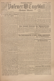 Posener Tageblatt (Posener Warte). Jg.63, Nr. 6 (8 Januar 1924) + dod.