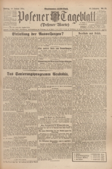 Posener Tageblatt (Posener Warte). Jg.63, Nr. 15 (18 Januar 1924) + dod.