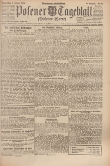 Posener Tageblatt (Posener Warte). Jg.63, Nr. 31 (7 Februar 1924) + dod.