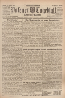 Posener Tageblatt (Posener Warte). Jg.63, Nr. 38 (15 Februar 1924) + dod.