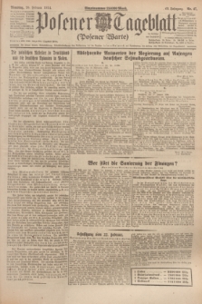 Posener Tageblatt (Posener Warte). Jg.63, Nr. 47 (26 Februar 1924) + dod.