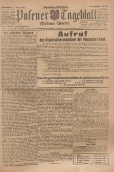Posener Tageblatt (Posener Warte). Jg.63, Nr. 69 (22 März 1924) + dod.