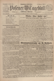 Posener Tageblatt (Posener Warte). Jg.63, Nr. 97 (26 April 1924) + dod.