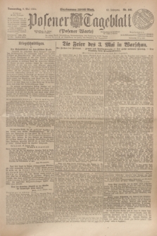Posener Tageblatt (Posener Warte). Jg.63, Nr. 106 (8 Mai 1924) + dod.