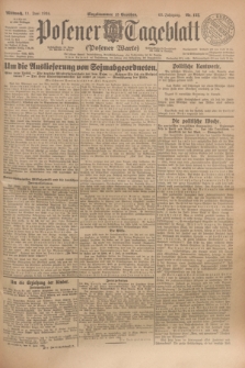 Posener Tageblatt (Posener Warte). Jg.63, Nr. 132 (11 Juni 1924) + dod.