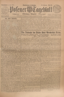 Posener Tageblatt (Posener Warte). Jg.63, Nr. 135 (14 Juni 1924) + dod.