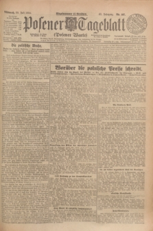 Posener Tageblatt (Posener Warte). Jg.63, Nr. 167 (23 Juli 1924) + dod.