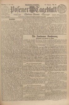 Posener Tageblatt (Posener Warte). Jg.63, Nr. 171 (27 Juli 1924) + dod.