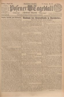 Posener Tageblatt (Posener Warte). Jg.63, Nr. 175 (1 August 1924) + dod.