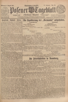 Posener Tageblatt (Posener Warte). Jg.63, Nr. 179 (6 August 1924) + dod.