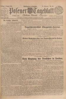 Posener Tageblatt (Posener Warte). Jg.63, Nr. 181 (8 August 1924) + dod.