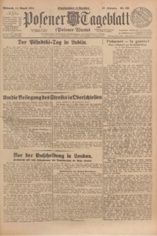 Posener Tageblatt (Posener Warte). Jg.63, Nr. 185 (13 August 1924) + dod.